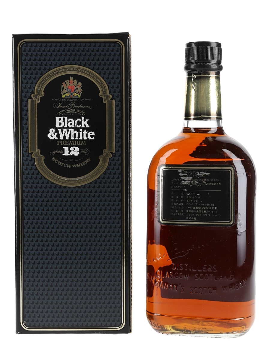 Black&White スコッチウィスキー 12years old 特級 楽天市場】ブラックホワイト12年プレミアム 43% 1000ml BLACK