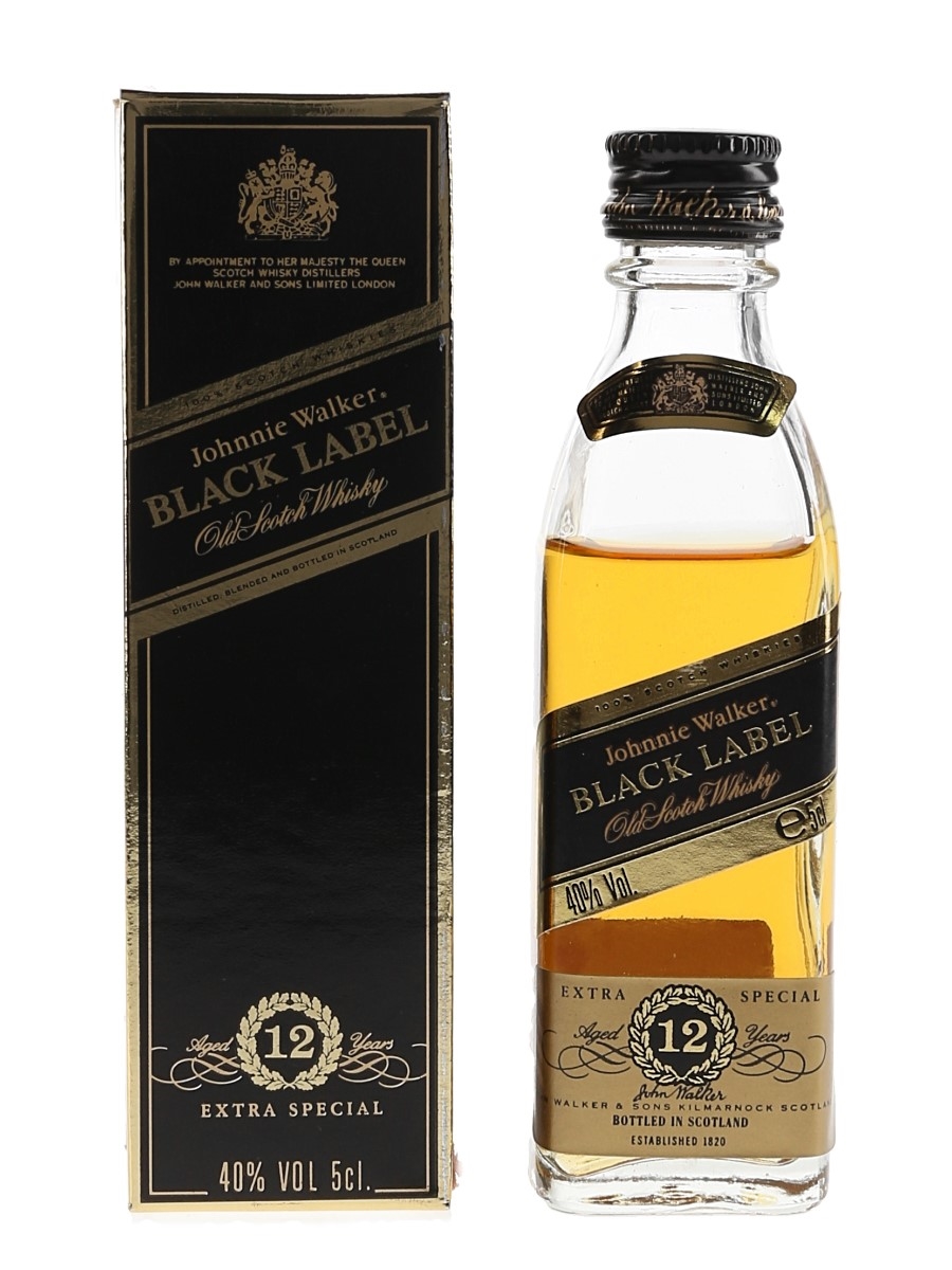 Johnnie Walker Black Label 12 Year Old Bottled 1990s 5cl / 40%