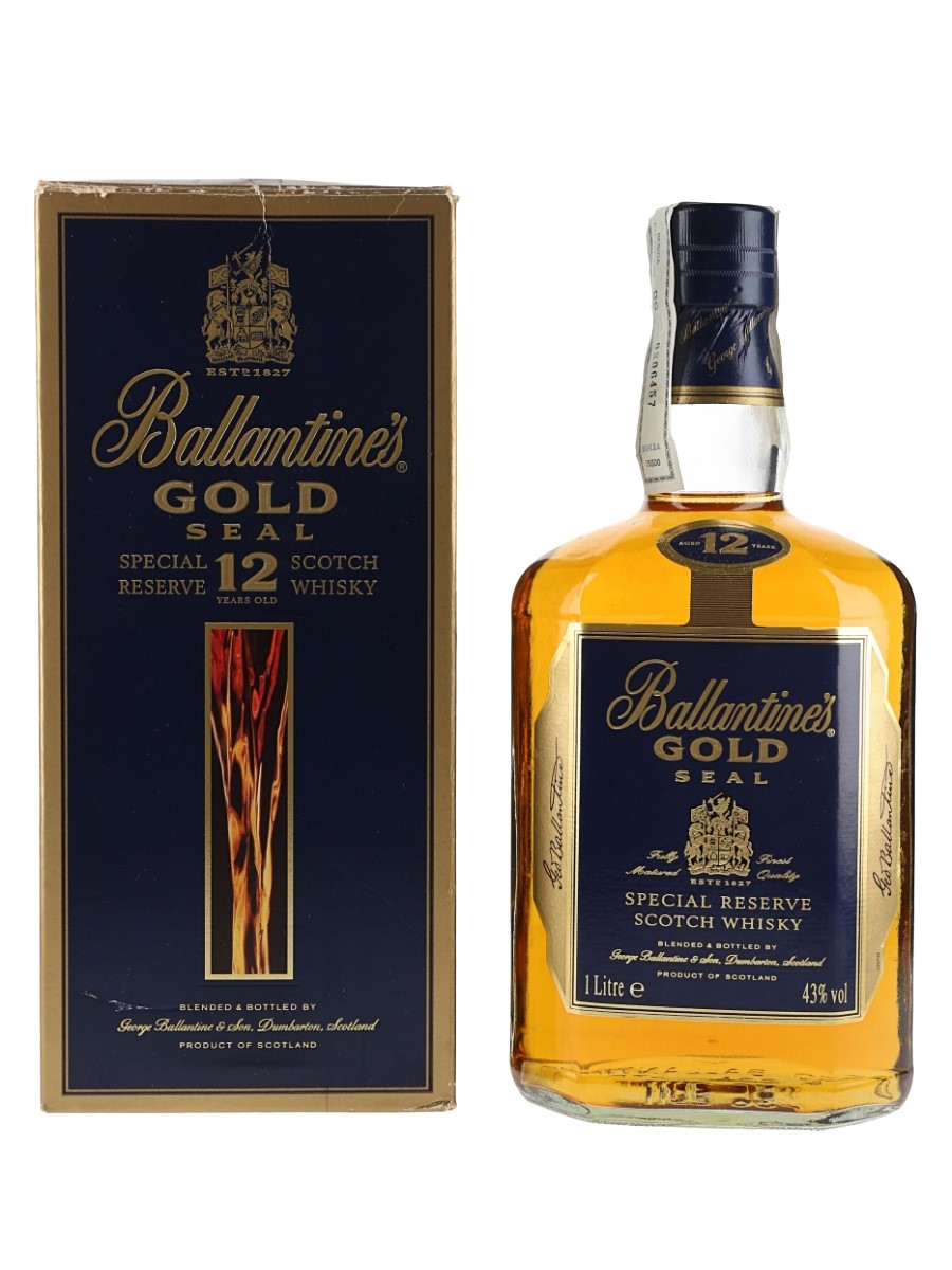 Ballantine's Gold Seal 12 Year Old Bottled 1990s - Portugal 100cl / 43%