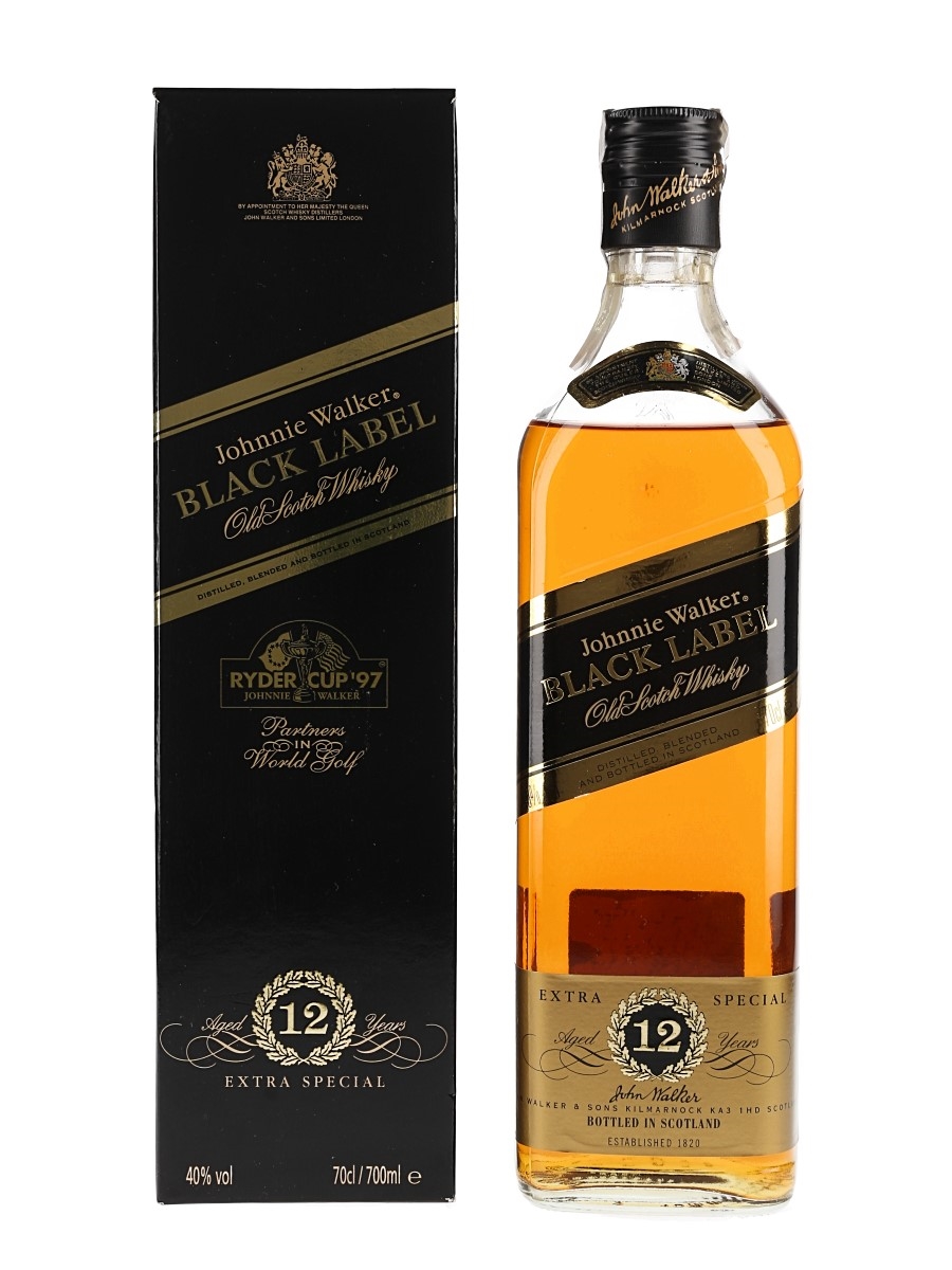 Johnnie Walker Black Label 12 Year Old Bottled 1990s - Ryder Cup 97 70cl / 40%