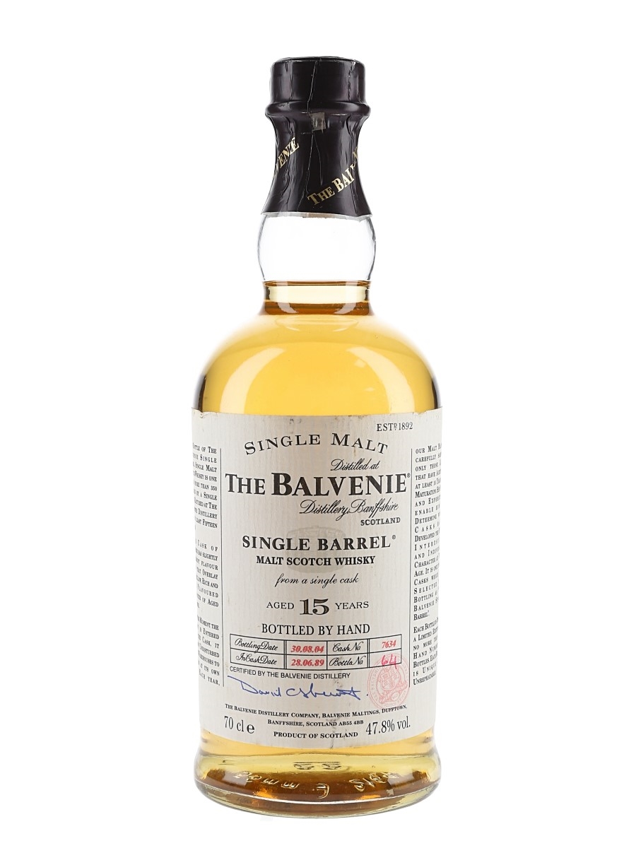 Balvenie 1989 15 Year Old Single Barrel 7634 Bottled 2004 70cl / 47.8%