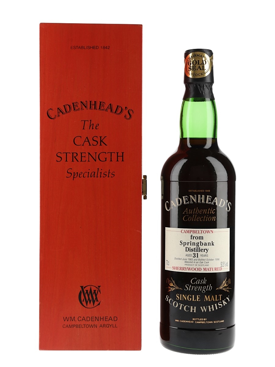 Springbank 1965 31 Year Old Sherrywood Matured - Lot 121695 - Buy