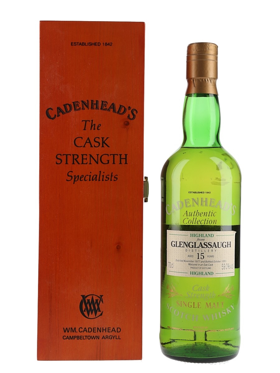 Glenglassaugh 1977 15 Year Old Bottled 1993 - Cadenhead's 70cl / 59%