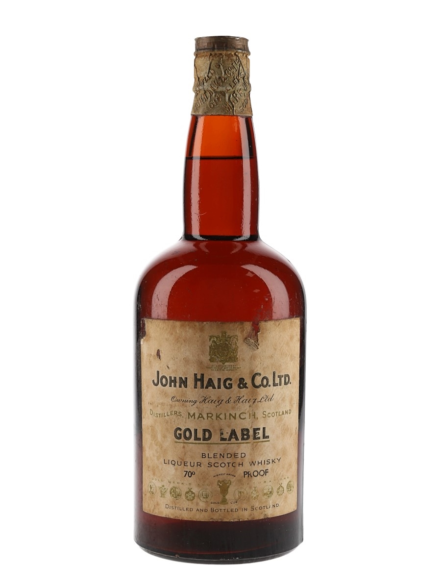 John Haig & Co. Gold Label Spring Cap Bottled 1940s 75cl / 40%