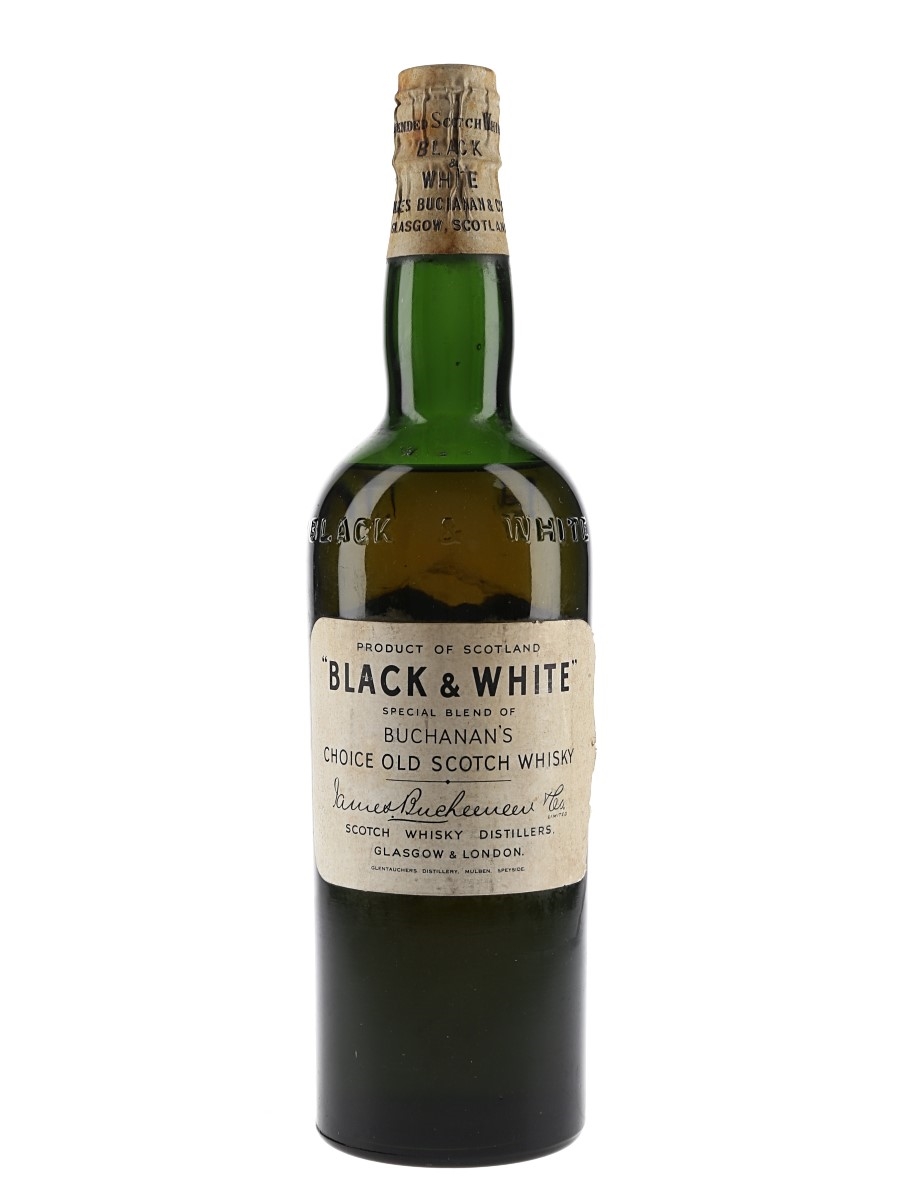 Buchanan's Black & White Spring Cap Bottled 1950s-1960s 70cl / 40%