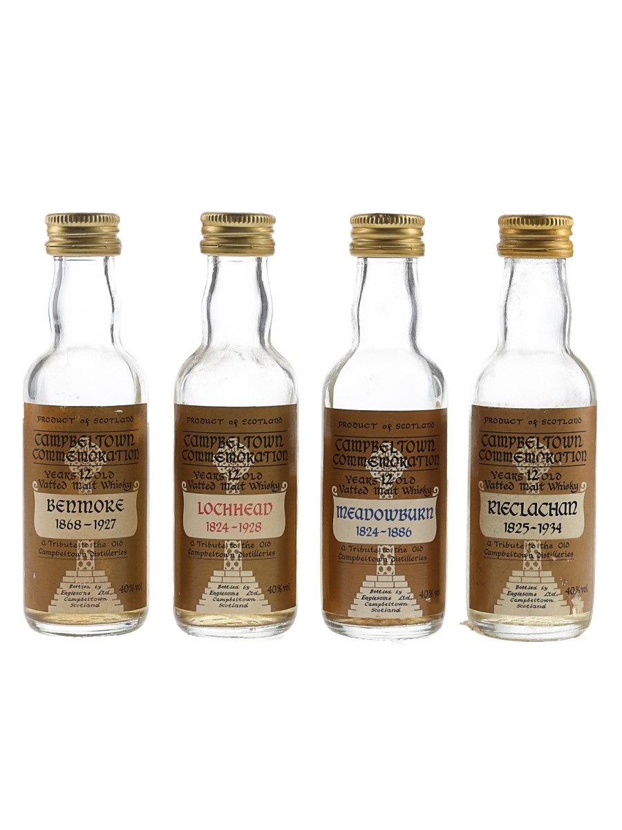 Campbeltown Commemorative 12 Year Old Benmore, Lochhead, Meadowburn & Rieclachan 4 x 5cl / 40%