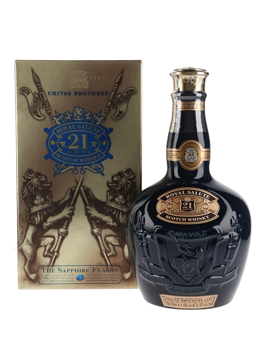 Royal Salute 21 Year Old Bottled 2007 - The Sapphire Flagon 70cl / 40%