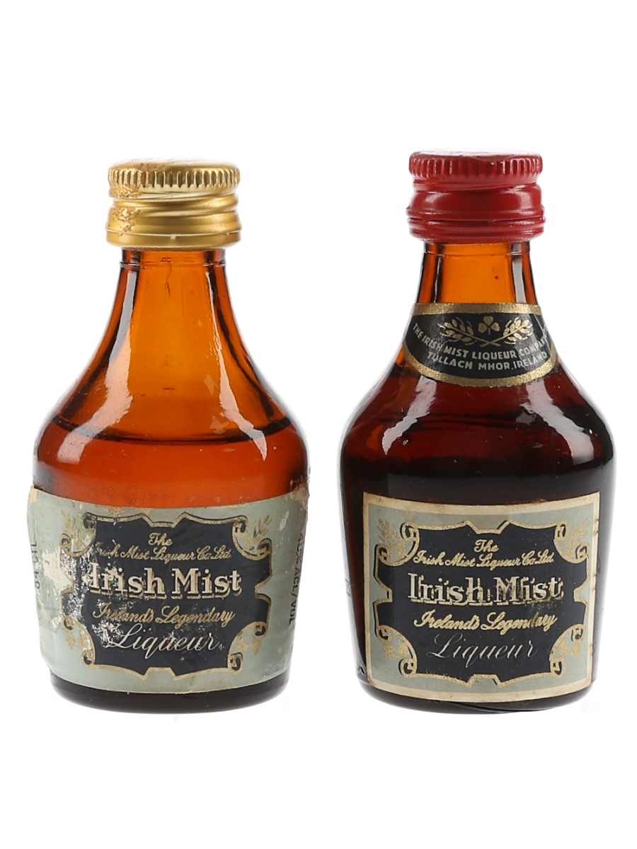 Irish Mist Bottled 1970s & 1980s 2 x 2.8cl-5cl / 40%