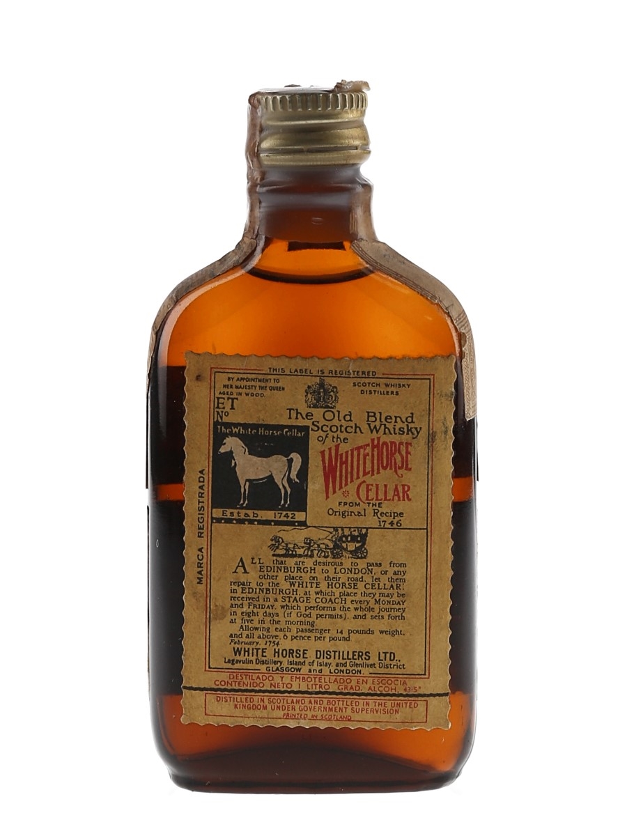 White Horse Bottled 1960 - Argentina Import 5cl / 40%