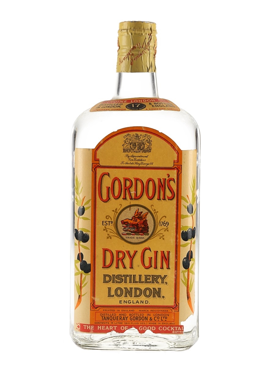 Gordon's Dry Gin Spring Cap Bottled 1950s 75cl / 47.4%