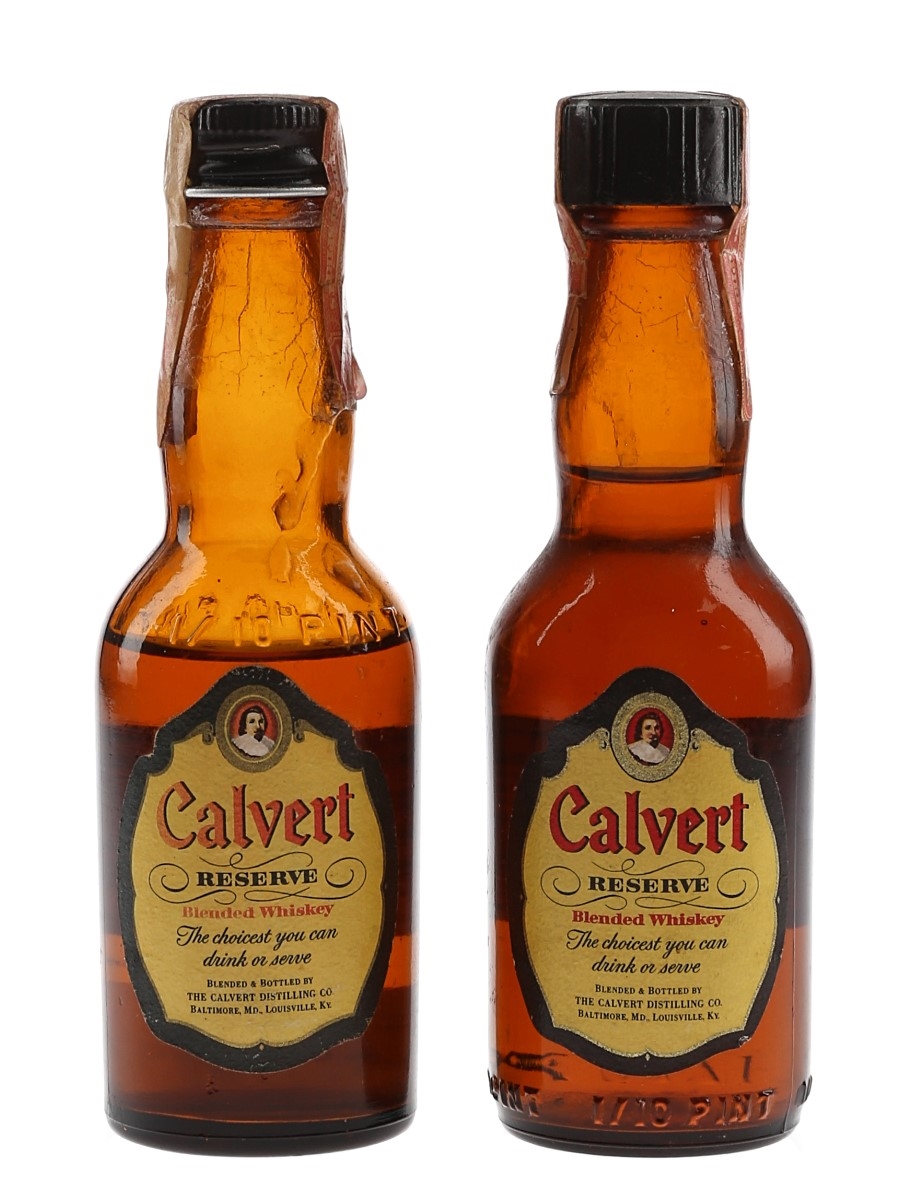Calvert Reserve Bottled 1940s-1950s 2 x 4.7cl / 43.4%