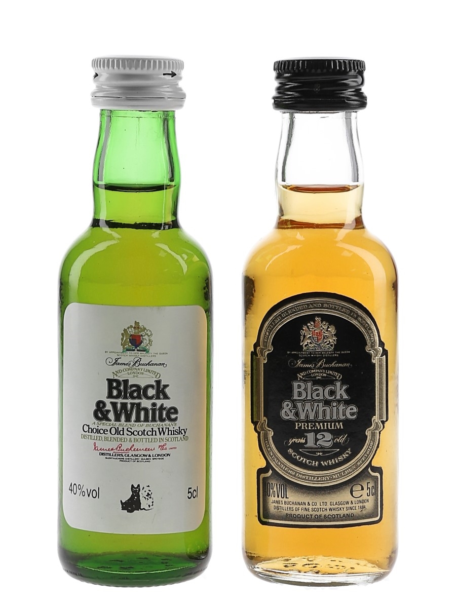 Black & White Bottled 1980s 2 x 5cl / 40%