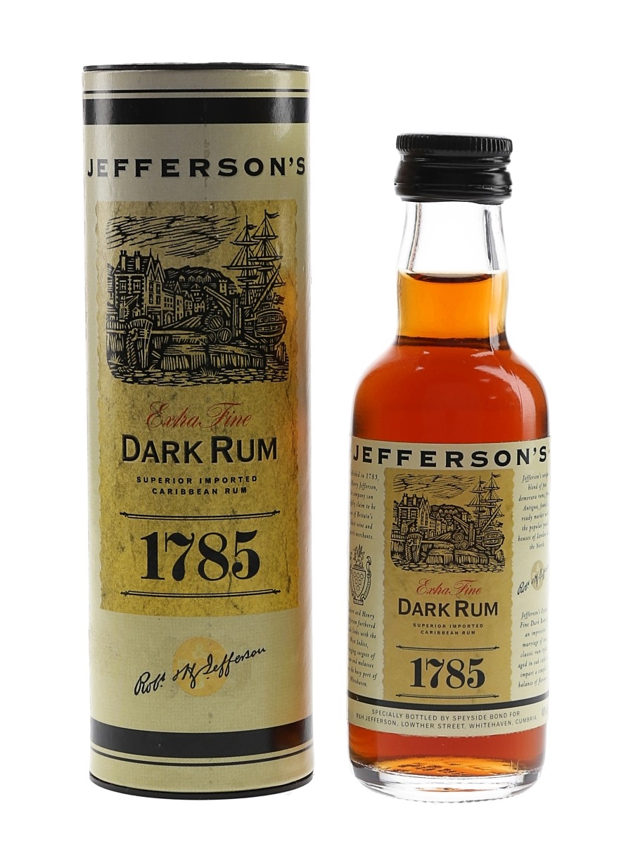 Jefferson's 1785 Dark Rum  5cl / 40%