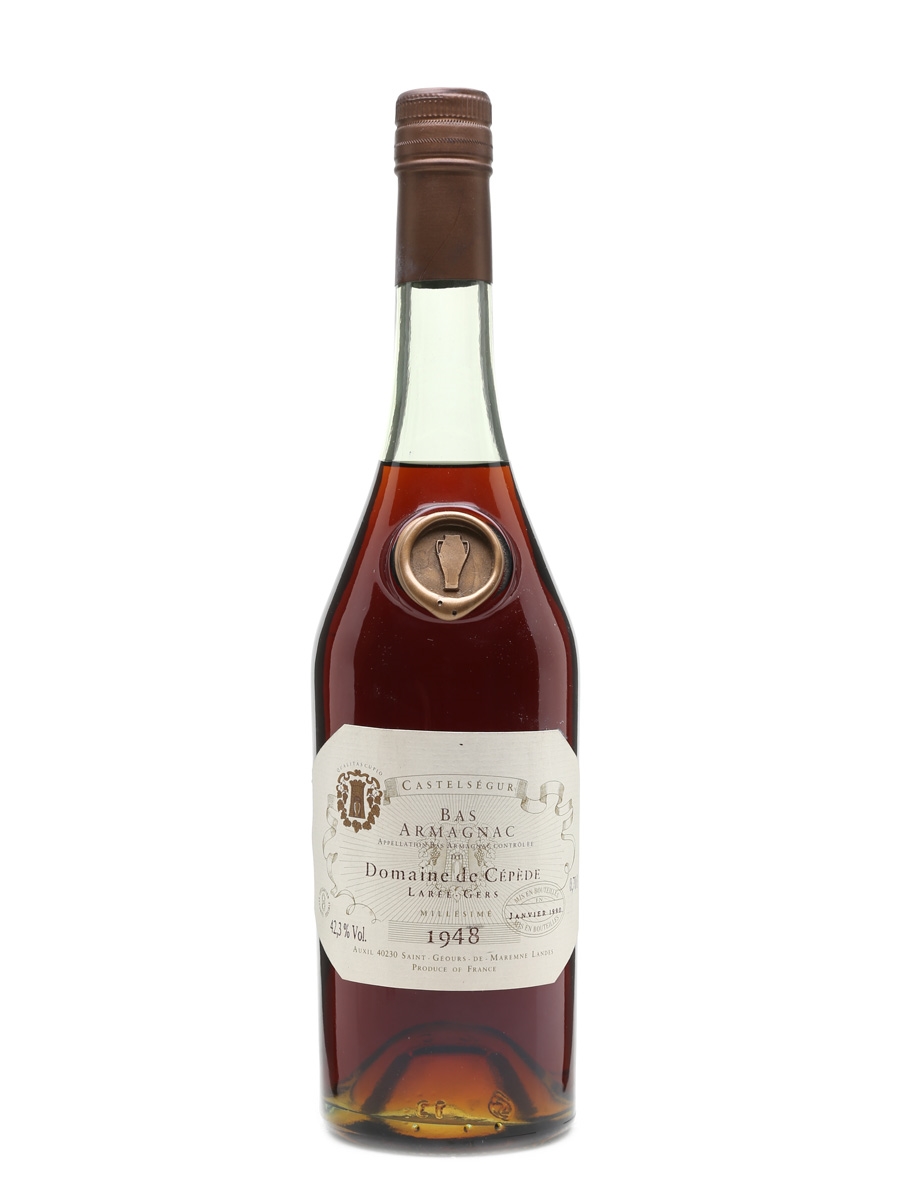 Domaine De Cepede 1948 Bas Armagnac Castel Segur - Bottled 1990 70cl / 42.3%