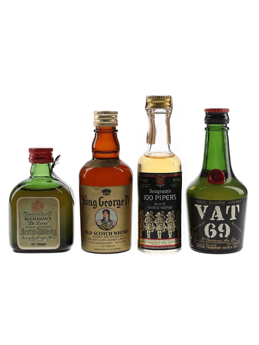 Assorted Blended Scotch Whisky Bottled 1960s & 1970s 4 x 5cl / 40%
