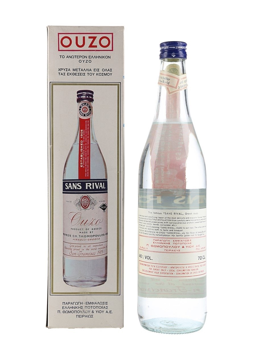 Sans Rival Ouzo - Lot 123801 - Buy/Sell Liqueurs Online