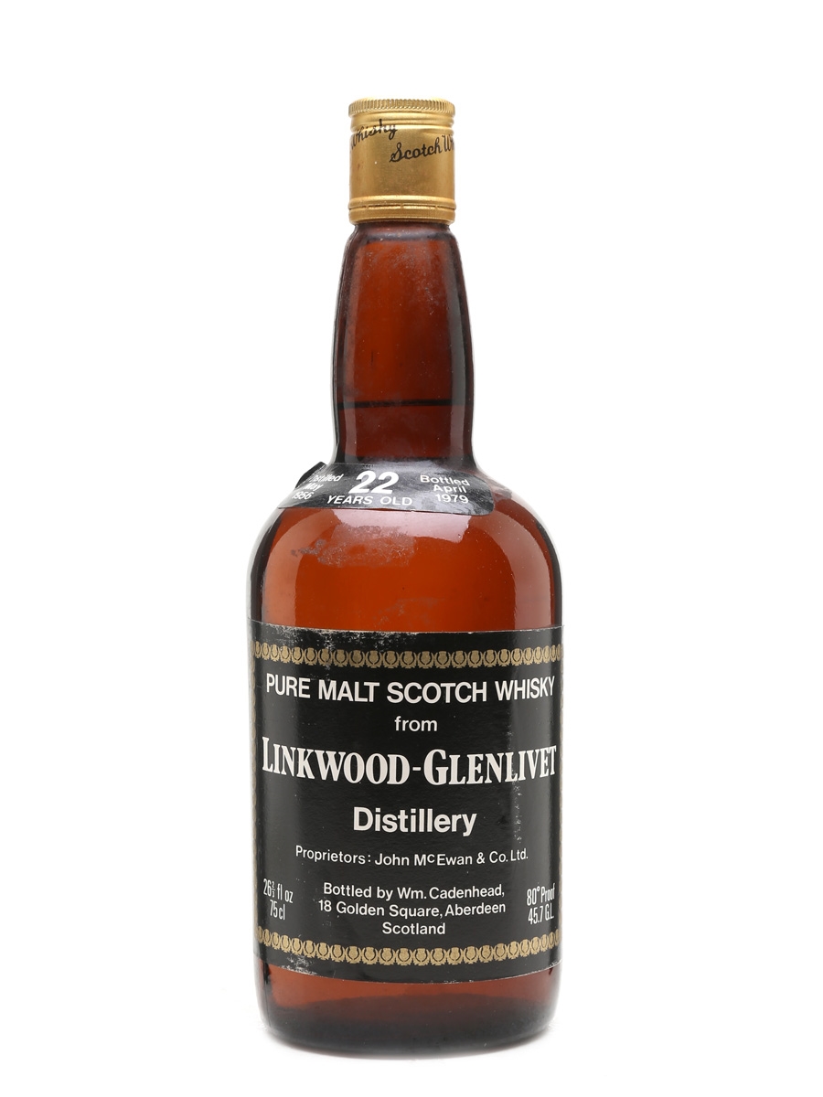 Linkwood 1956 22 Year Old Bottled 1979 - Cadenhead 'Dumpy' 75cl / 45.7%