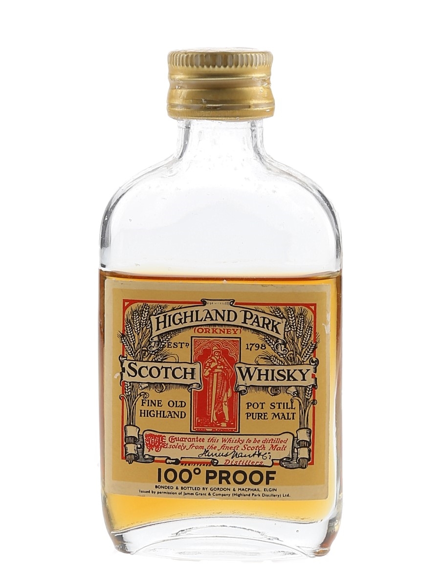 Highland Park 100 Proof Bottled 1970s - Gordon & Macphail 5cl / 57%