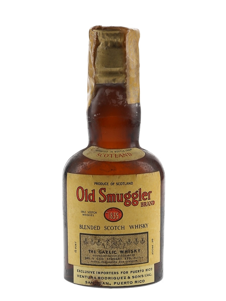 Old Smuggler The Gaelic Whisky Bottled 1950s - Ventura Rodriguez & Sons, Puerto Rico 4.7cl / 43%