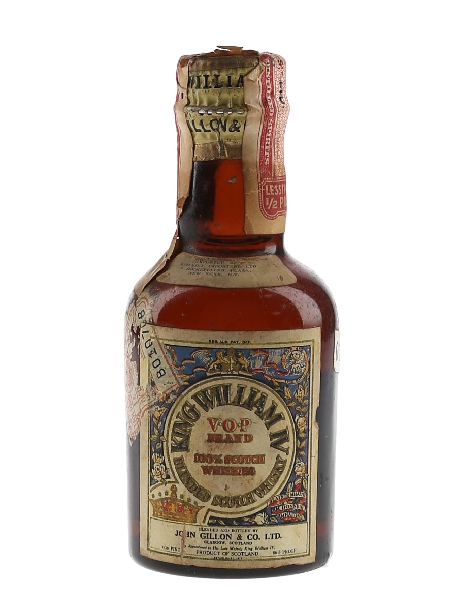 King William IV VOP Bottled 1940s - Somerset Importers 4.7cl / 43.4%