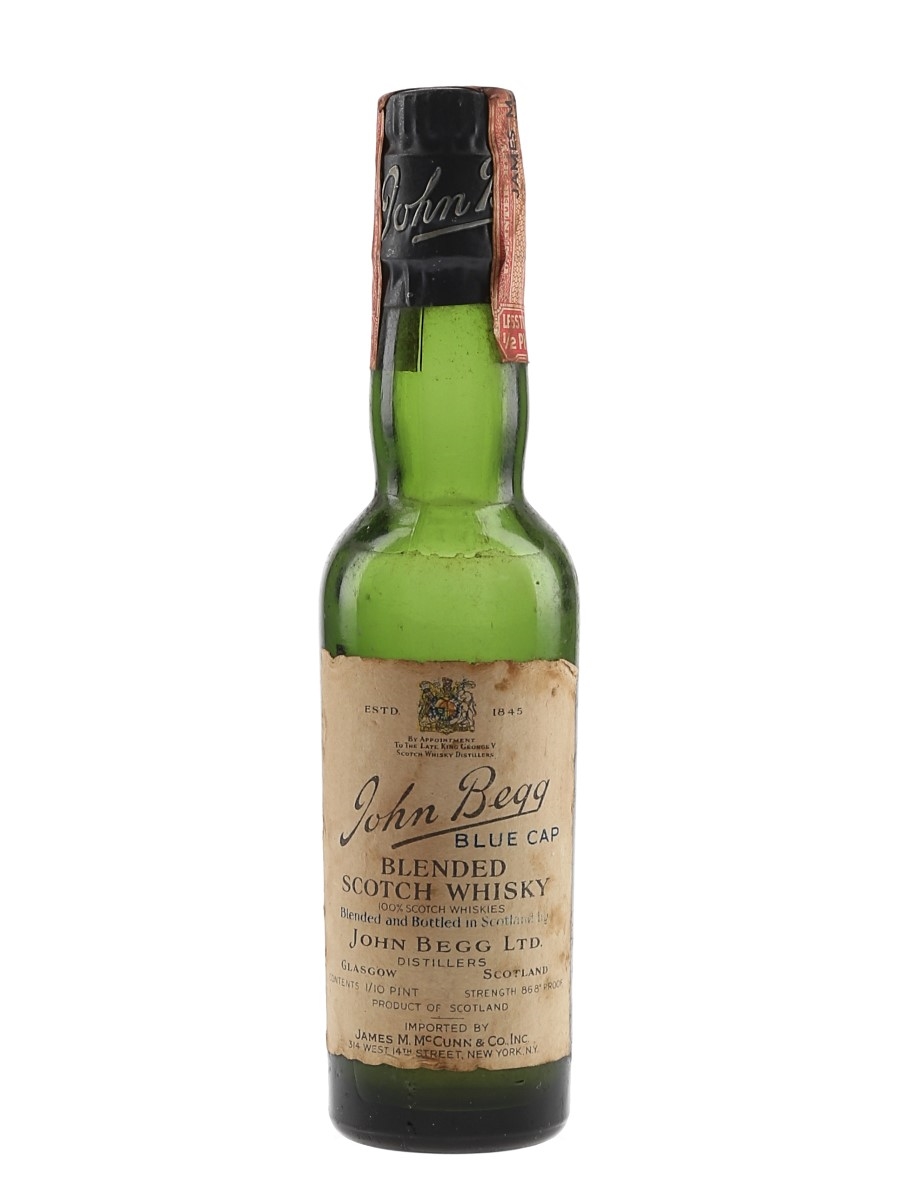 John Begg Blue Cap Bottled 1950s - James McCunn & Co. 4.7cl / 43.4%
