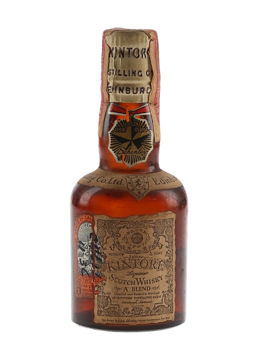 Kintore Brown Spot Bottled 1930s - Schenley Import Corporation 4.7cl / 45%