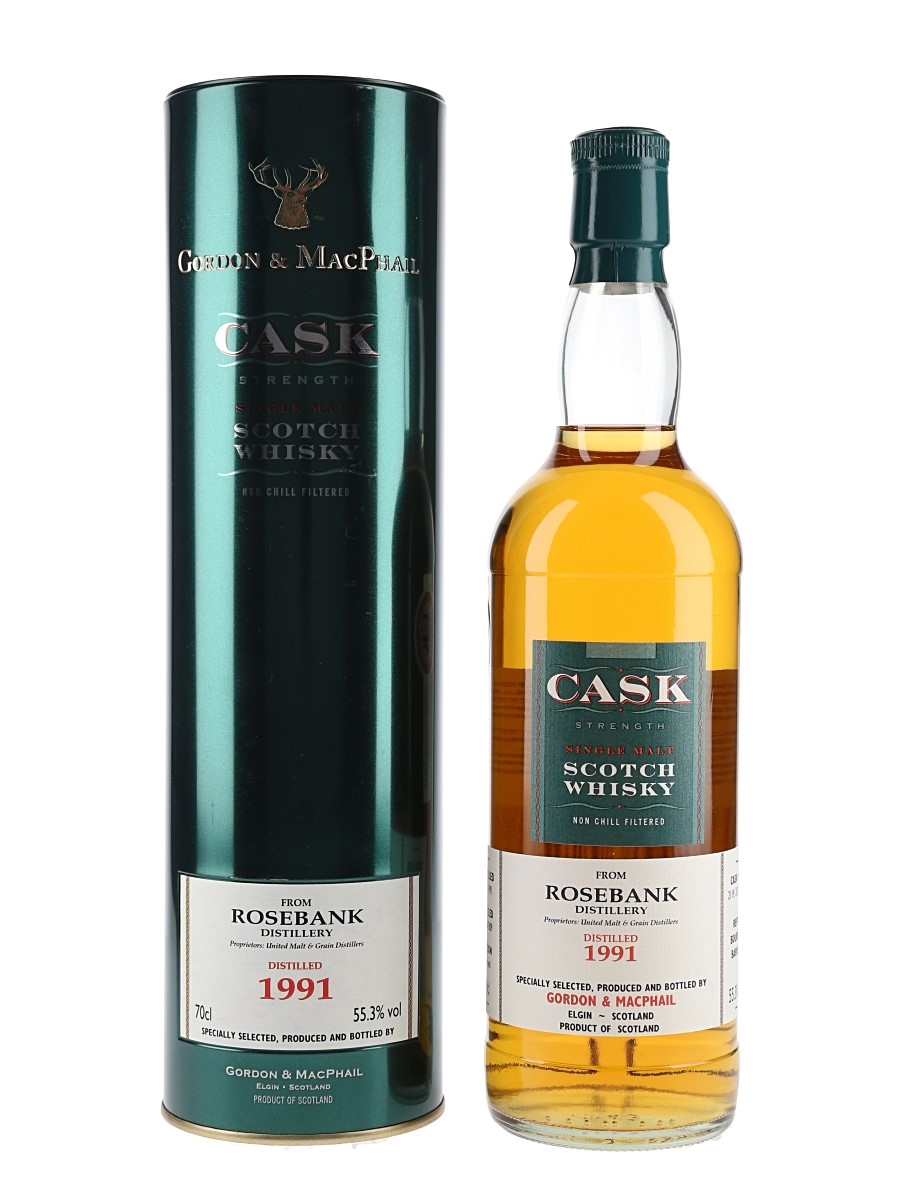Rosebank 1991 Cask Strength Bottled 2009 - Gordon & MacPhail 70cl / 55.3%