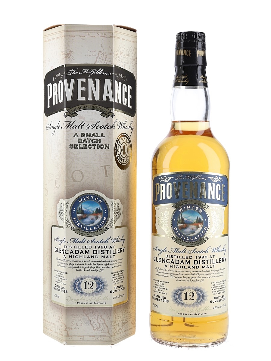 Glencadam 1998 12 Year Old Provenance Bottled 2011 - Douglas McGibbon 70cl / 46%