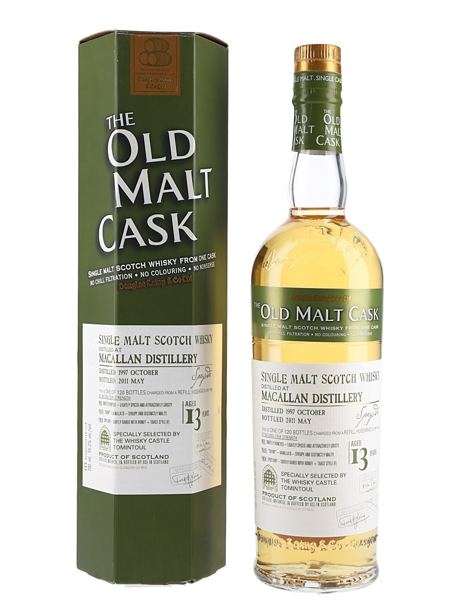 Macallan 1997 13 Year Old The Old Malt Cask Bottled 2011 - The Whisky Castle Tomintoul 70cl / 55.3%