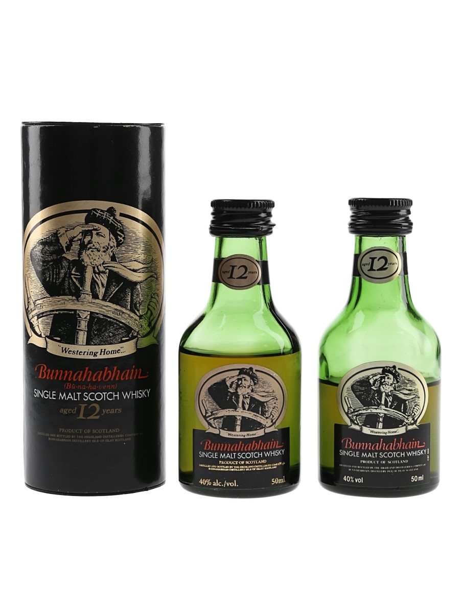 Bunnahabhain 12 Year Old Bottled 1980s 2x 5cl / 40%