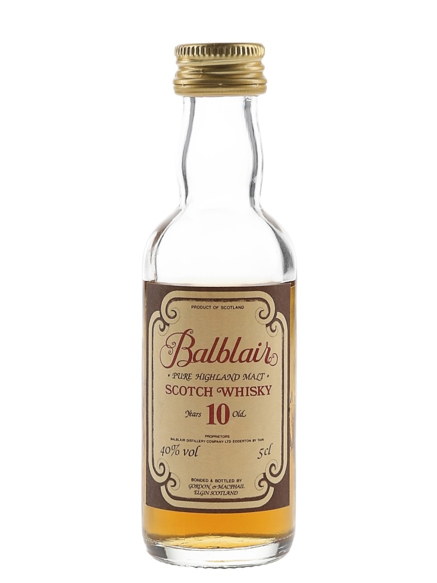 Balblair 10 Year Old Bottled 1980s - 1990s - Gordon & MacPhail 5cl / 40%