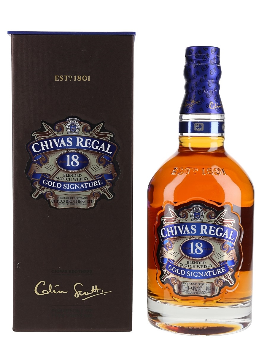 Chivas Regal 18 Year Old Bottled 2012 - Gold Signature 70cl / 40%