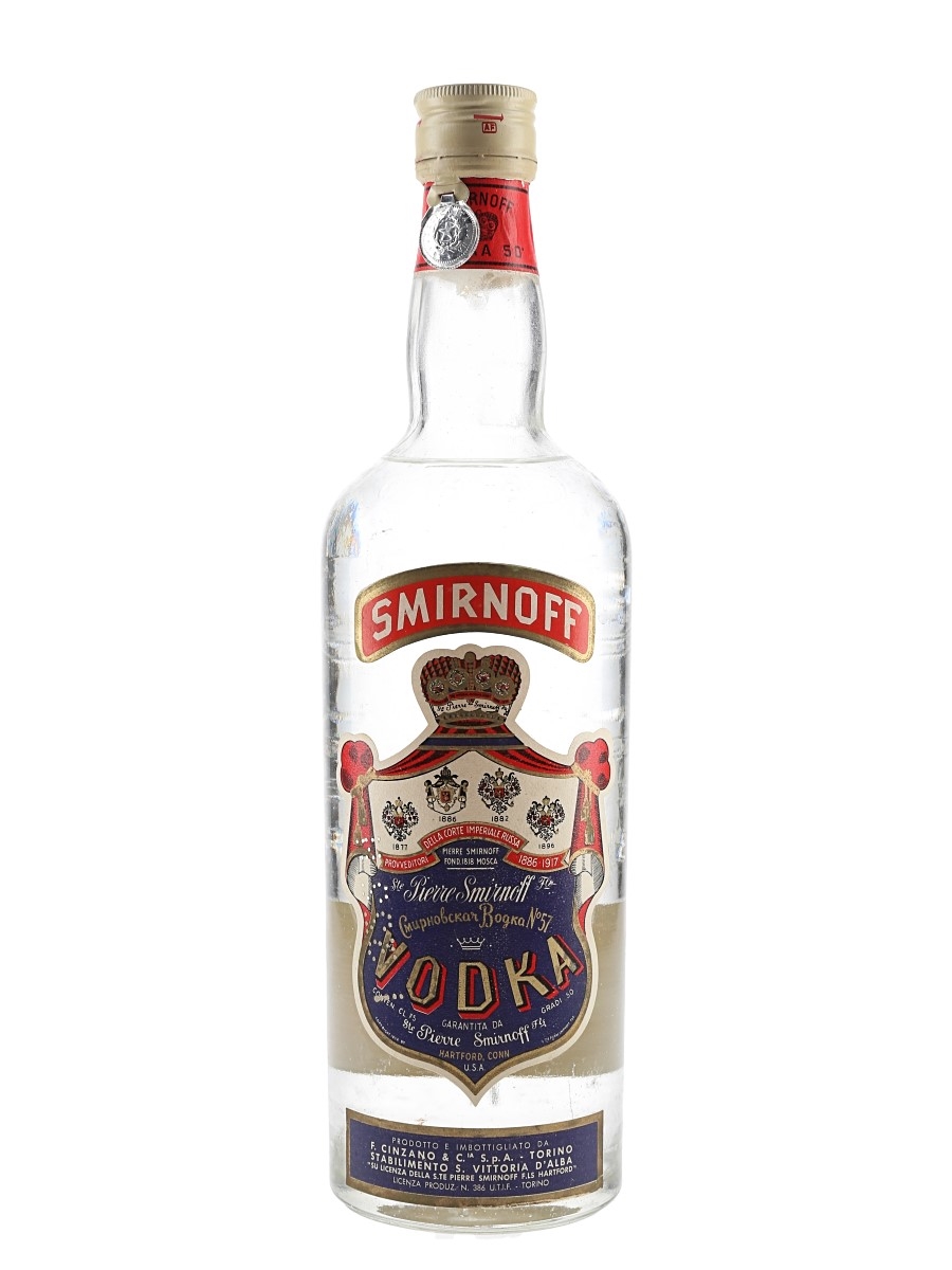 Smirnoff Vodka Bottled 1950s 75cl / 50%