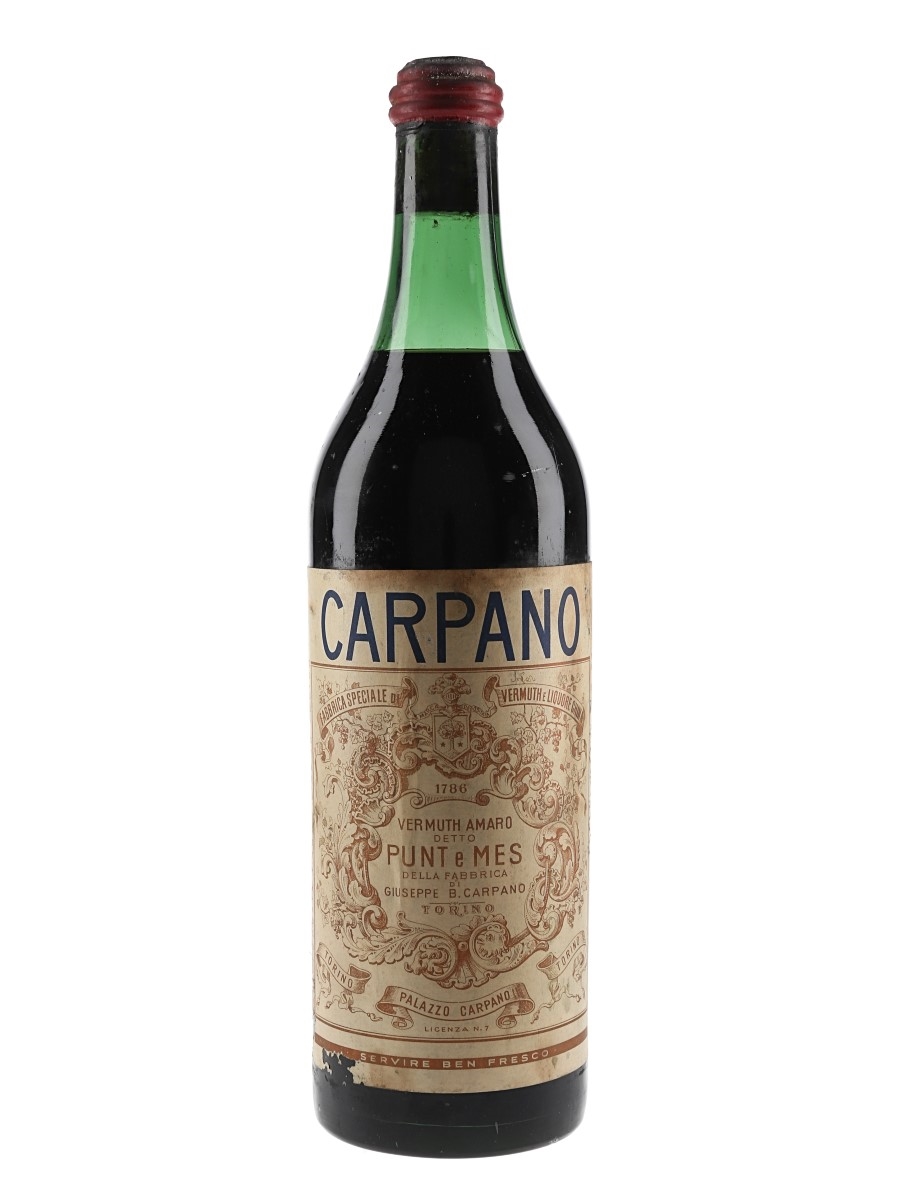 Carpano Punt E Mes Bottled 1950s-1960s 100cl