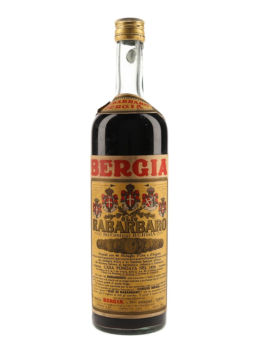 Bergia Rabarbaro Bottled 1950s 100cl / 18%