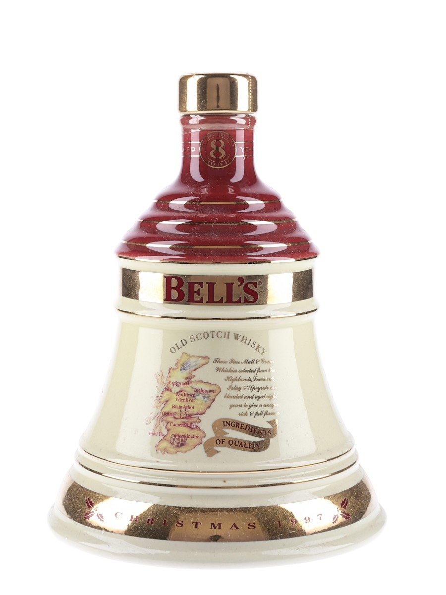 Bell's Christmas 1997 Ceramic Decanter Ingredients Of Quality 70cl / 40%