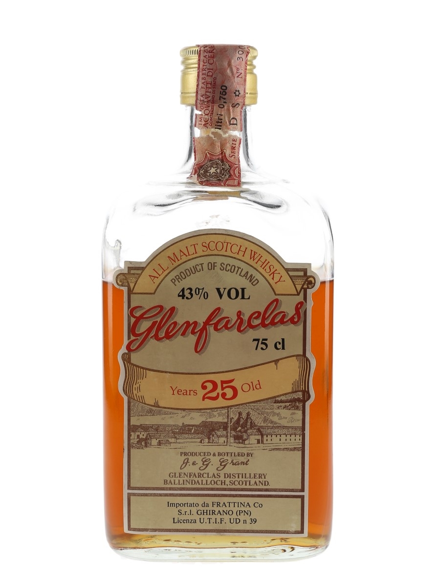 Glenfarclas 25 Year Old Bottled 1980s - Da Frattina Co 75cl / 43%