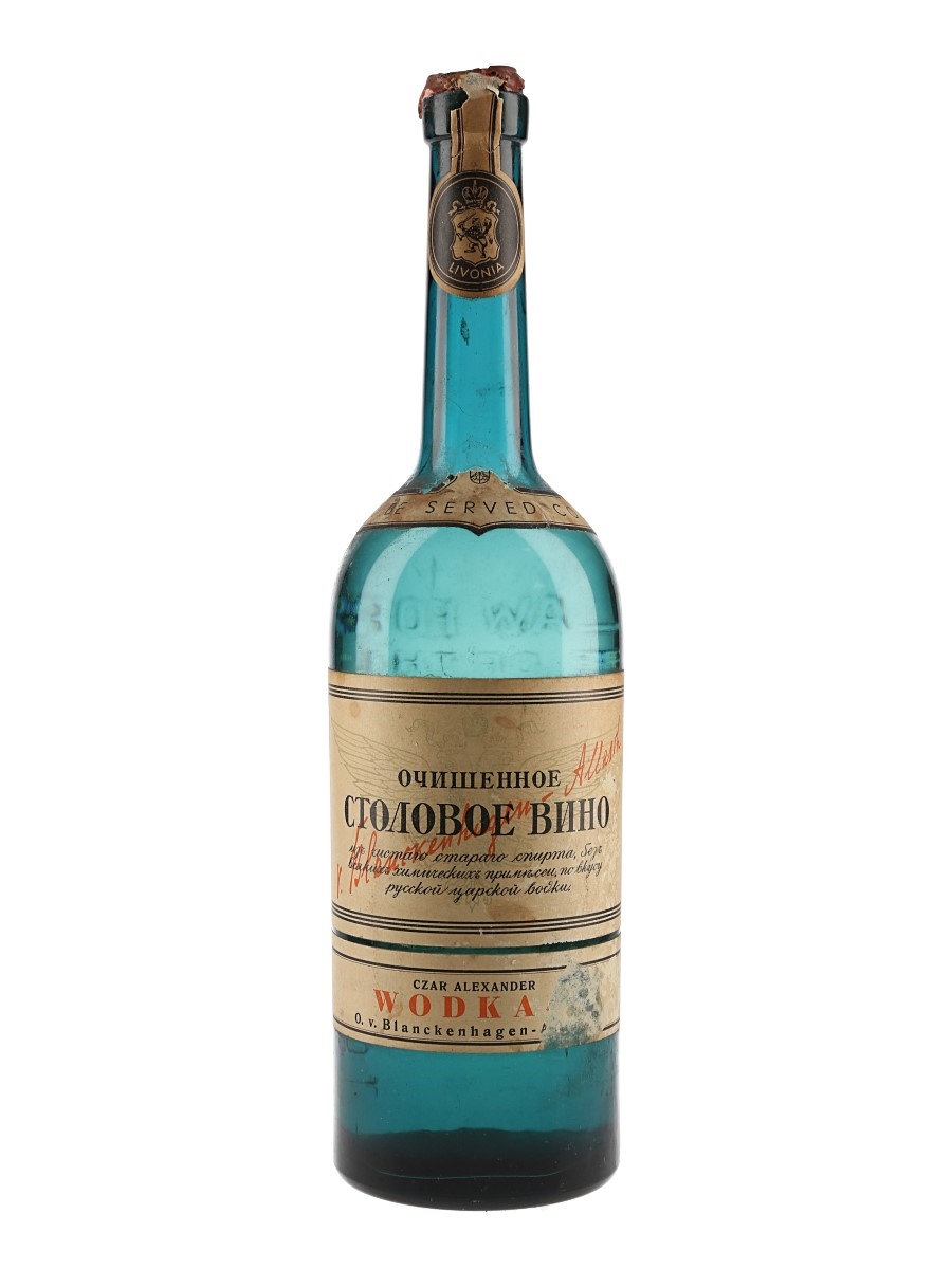 Czar Alexander Wodka Bottled 1950s - O.V.Blanckenhagen 75cl / 44%