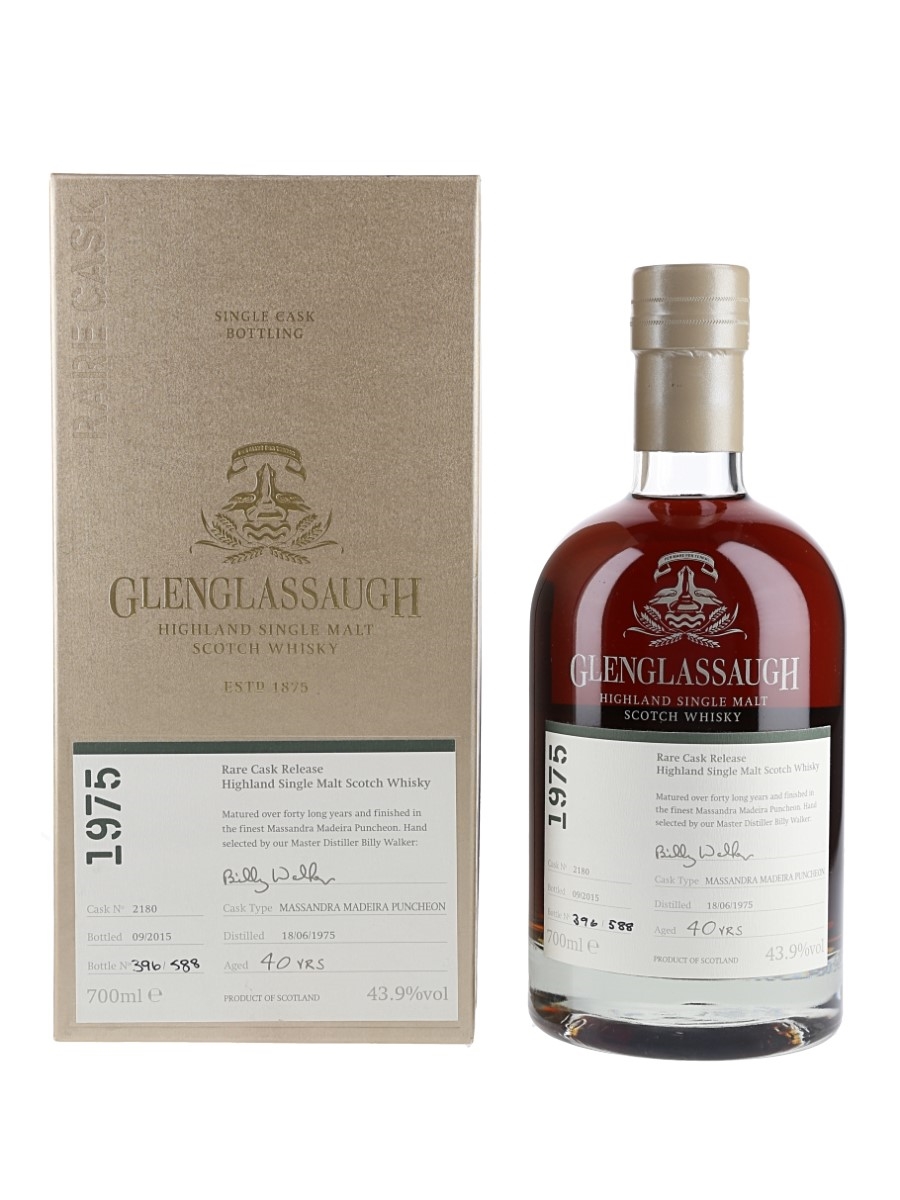 Glenglassaugh 1975 40 Year Old Rare Cask No. 2180 Bottled 2015 70cl / 43.9%