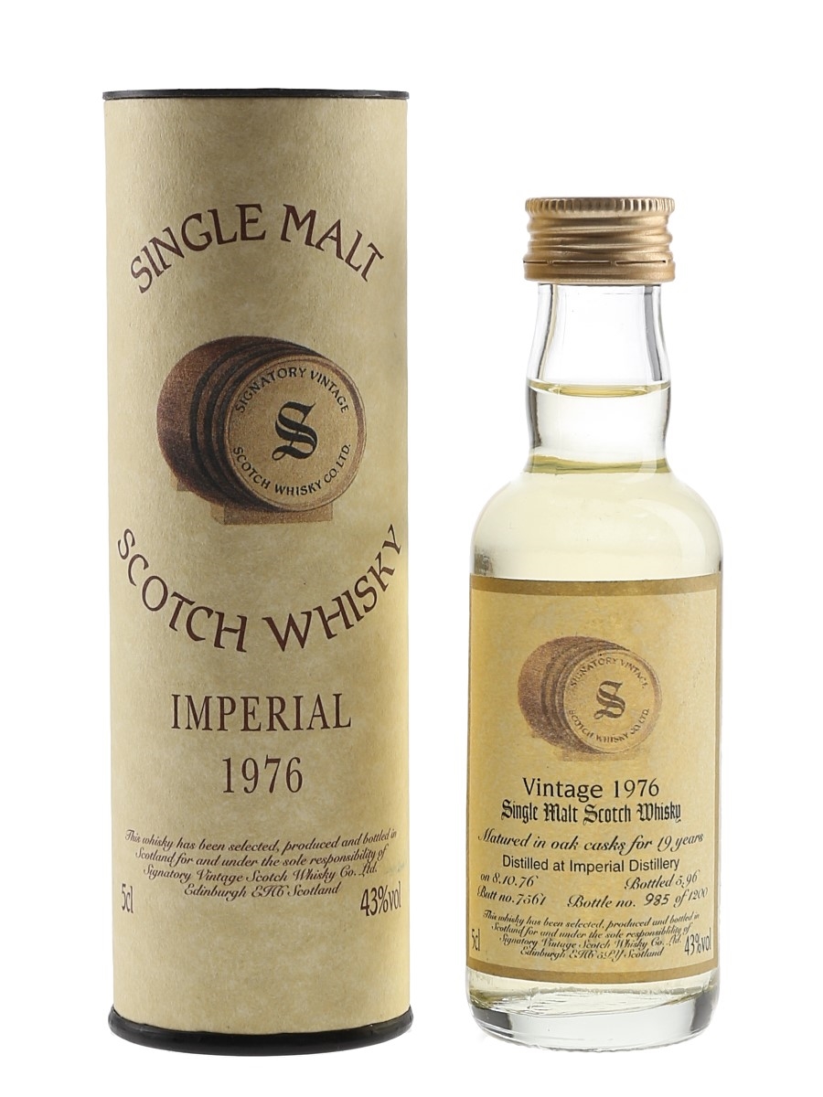 Imperial 1976 19 Year Old Bottled 1996 - Signatory Vintage 5cl / 43%
