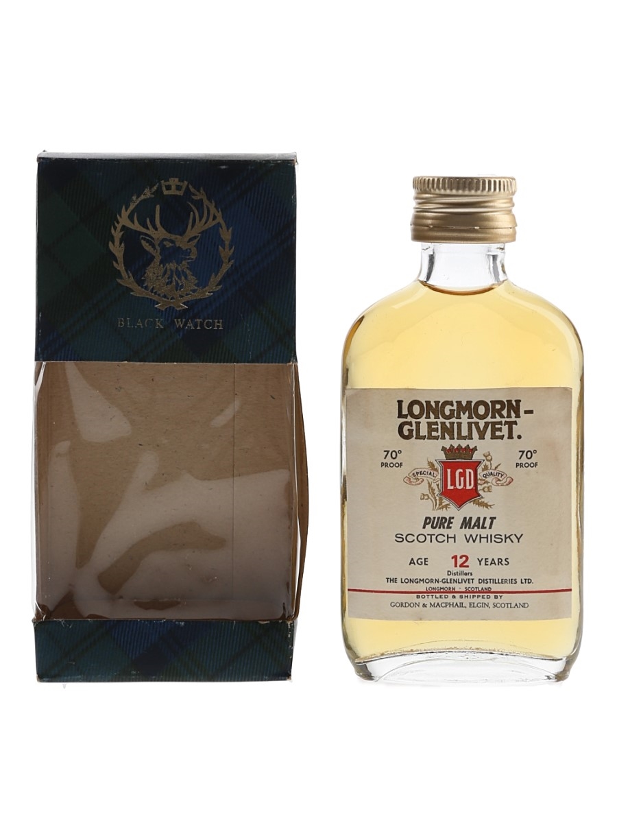 Longmorn Glenlivet 12 Year Old Bottled 1970s - Gordon & Macphail 5cl / 40%