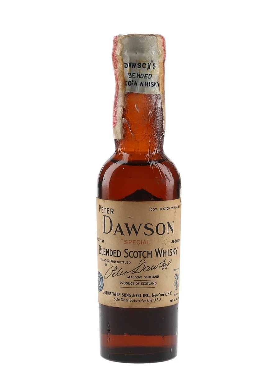 Peter Dawson Special Spring Cap Bottled 1940s-1950s - Julius Wile Sons & Co. 4.7cl / 43.4%