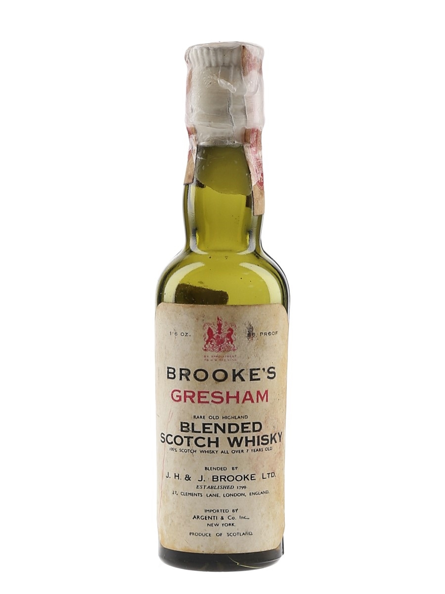 Brooke's Gresham Bottled 1930s-1940s 4.5cl / 43%