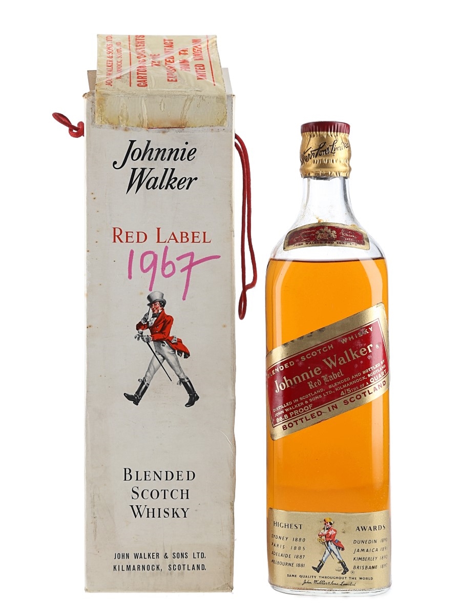 Johnnie Walker Red Label Bottled 1960s - Duty Free 75.7cl / 43.4%
