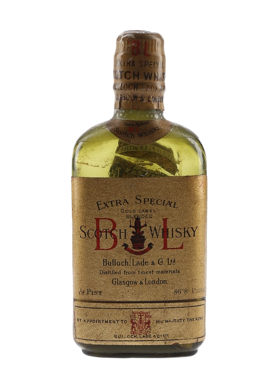 Bulloch Lade 8 Year Old Extra Special Gold Label Bottled 1940s - Maynard & Child Inc. 4.7cl / 43.4%