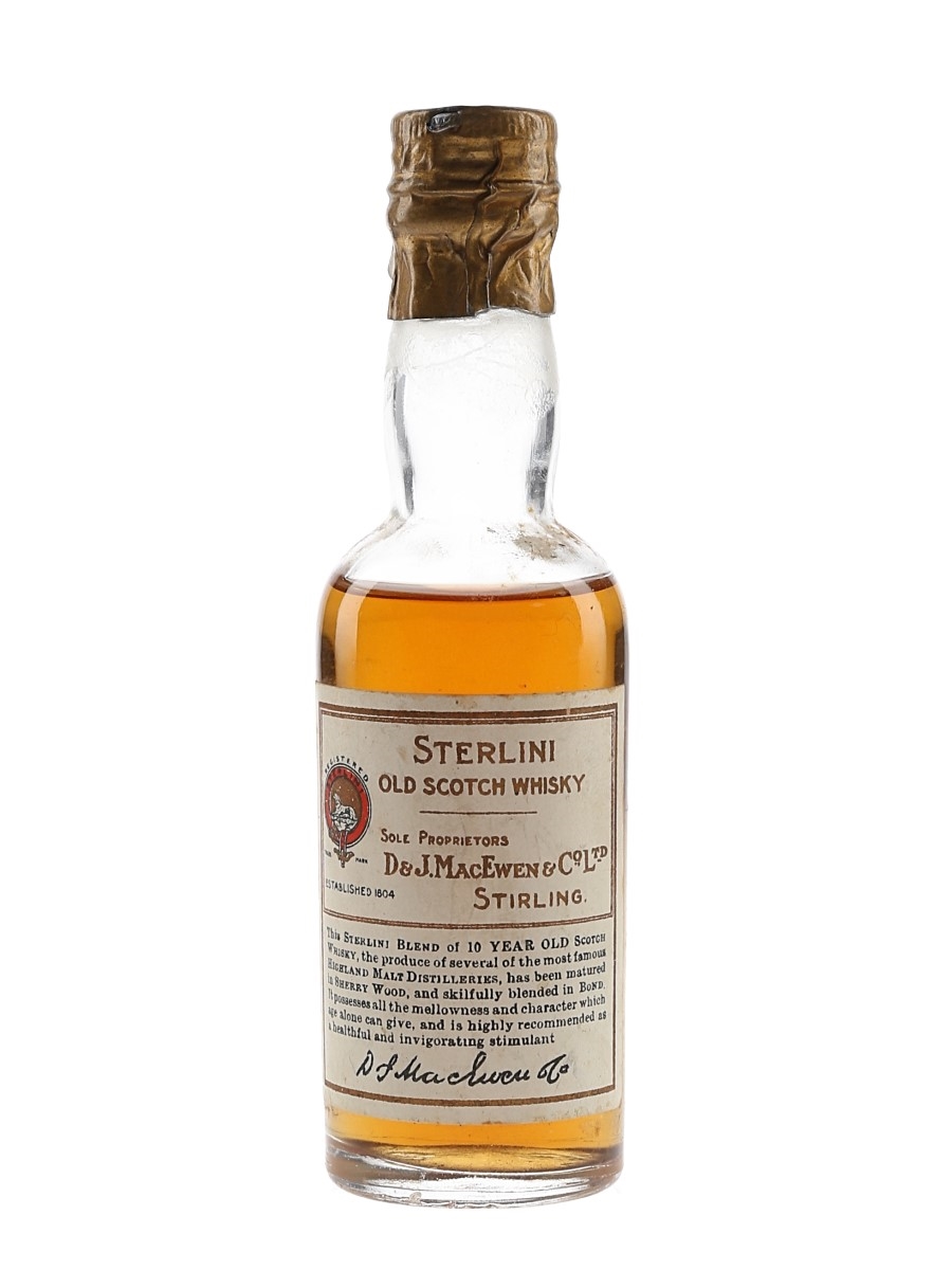 Sterlini 10 Year Old Bottled 1950s 5cl