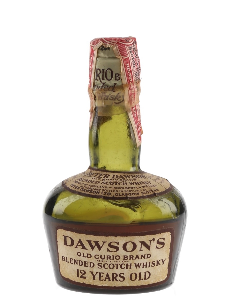 Dawson's Old Curio Brand 12 Year Old Bottled 1950s - Julius Wile Sons & Co. 4.7cl / 43.4%