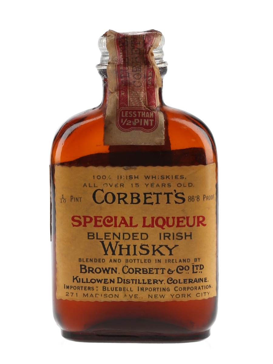 Corbett's 15 Year Old Irish Whiskey Bottled 1930s 4.7cl / 43.4%