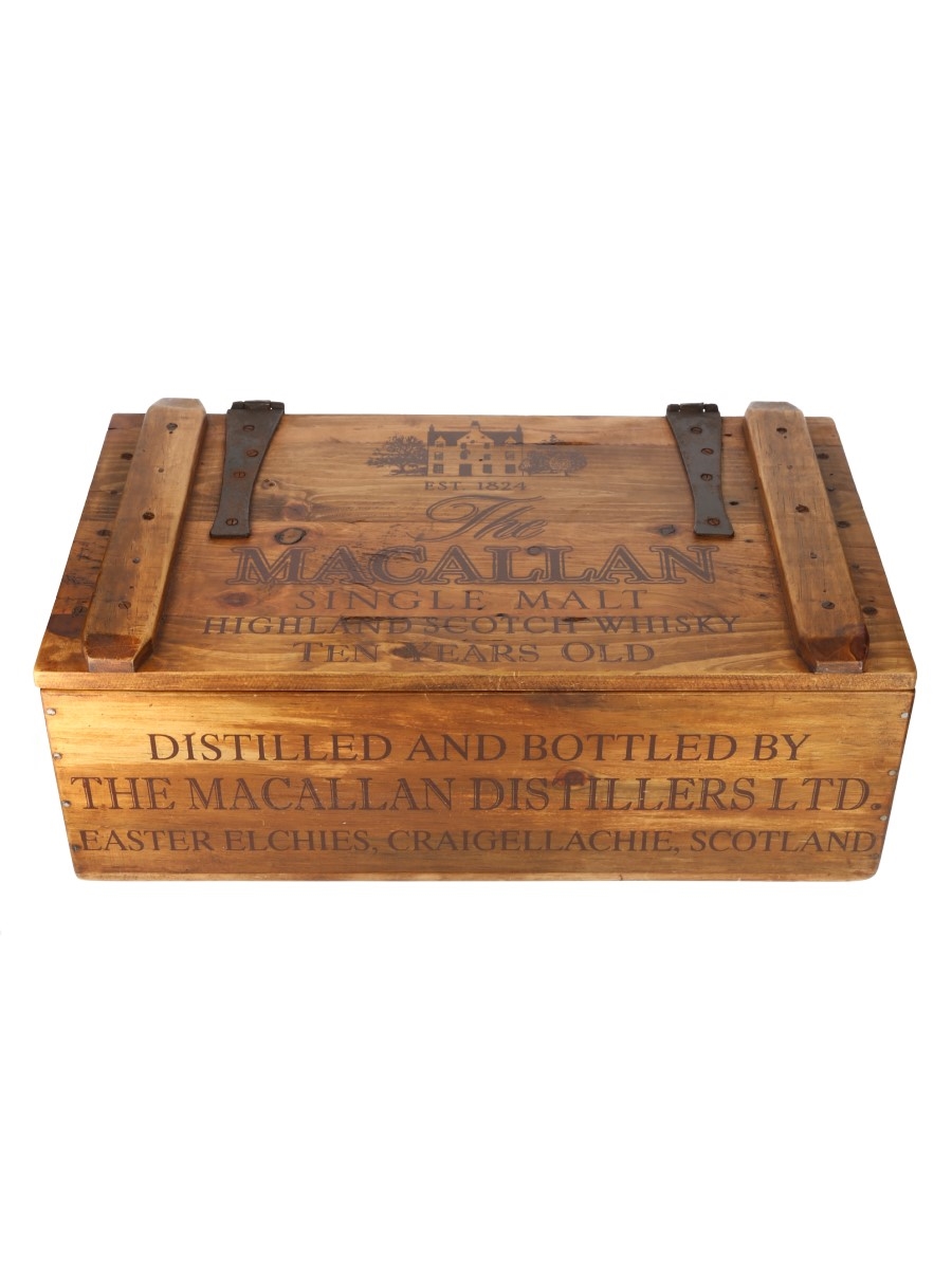 Macallan 10 Year Old Wooden Box  46cm x 28.1cm x 16.6cm