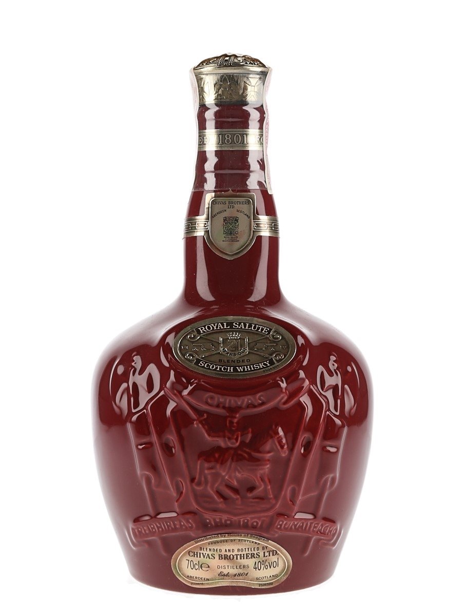 Royal Salute 21 Year Old Bottled 1990s - Red Wade Ceramic Decanter 70cl / 40%